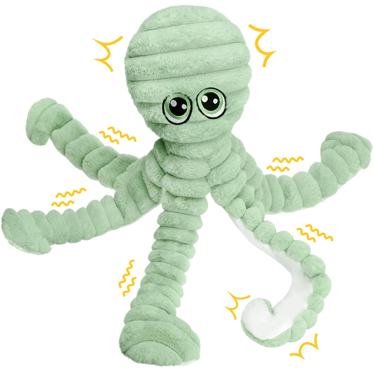 Octopus Plush Dog Toy With Squeaker For Chewing And Play