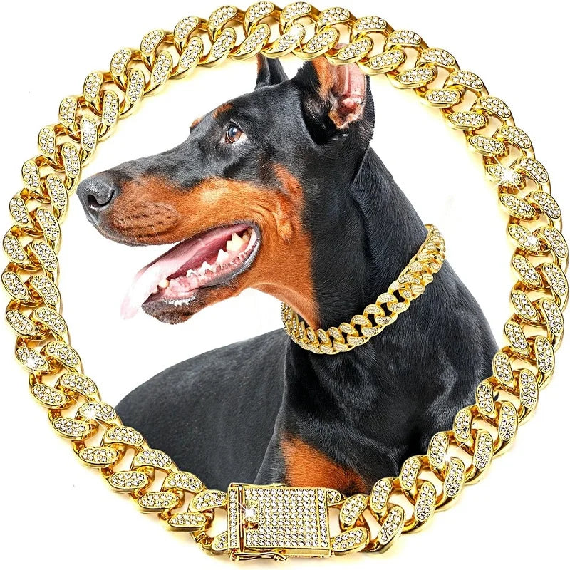 Premium Stainless Steel Pet Chain Collar For Dogs And Cats