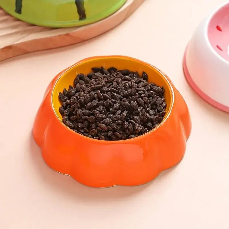 Watermelon Strawberry Shaped Slow Feeder Bowl For Cats And Dogs