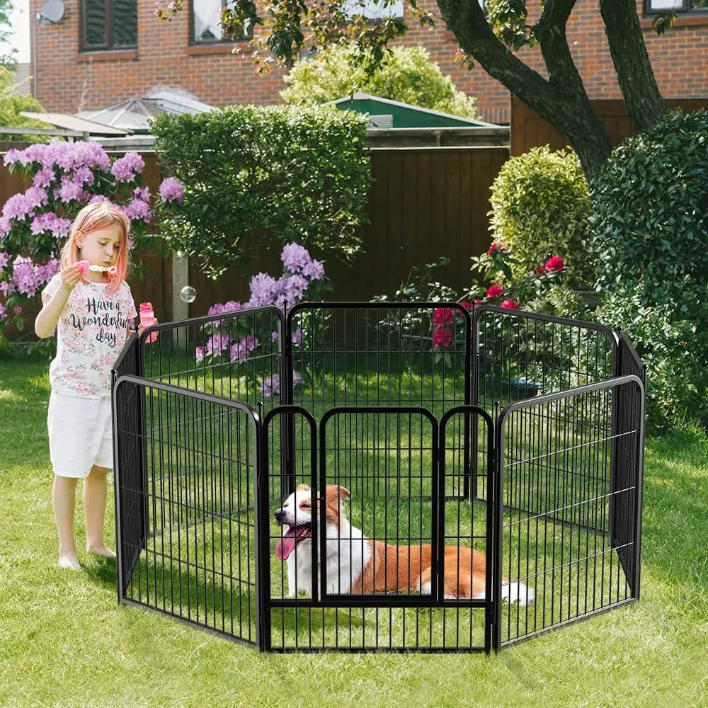 Heavy Duty Eight Panel Metal Dog Playpen For Home Use