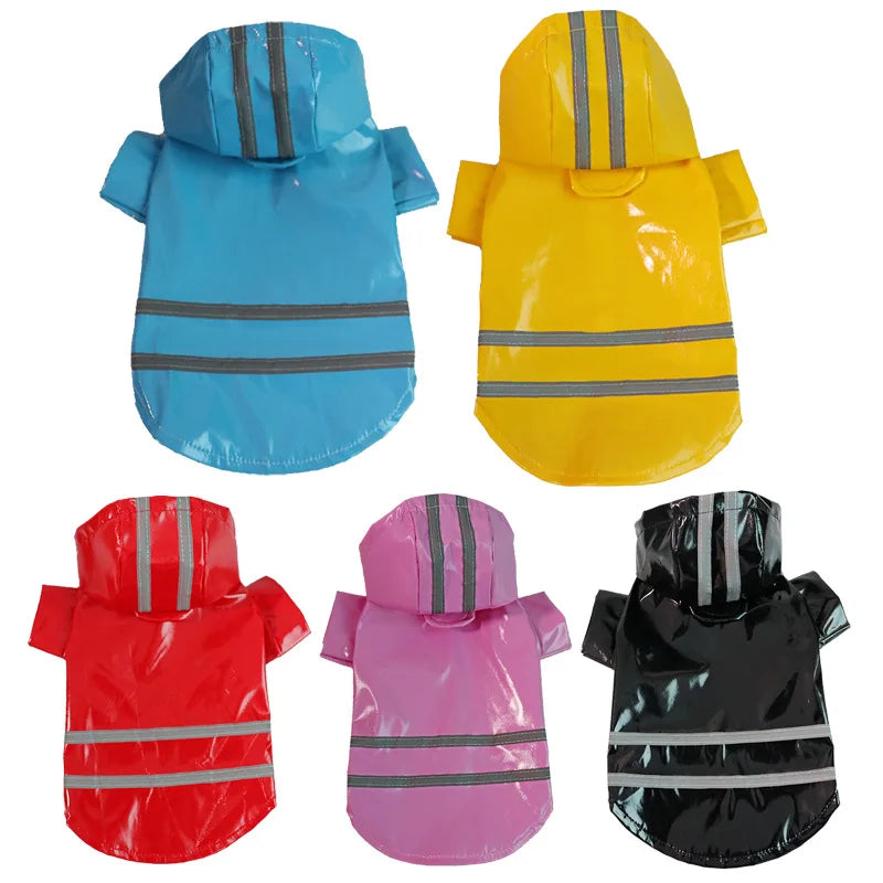Reflective Waterproof Pu Raincoat For Dogs And Cats