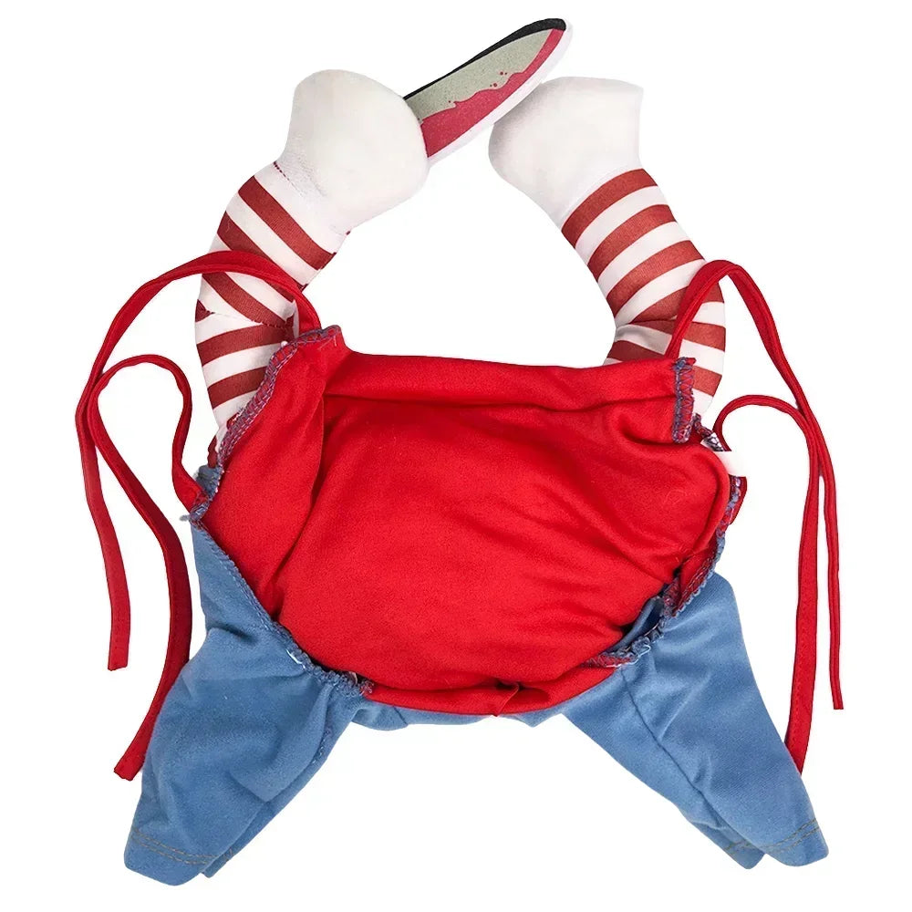 Halloween Chucky Doll Costume for Dogs and Cats Cosplay Outfit