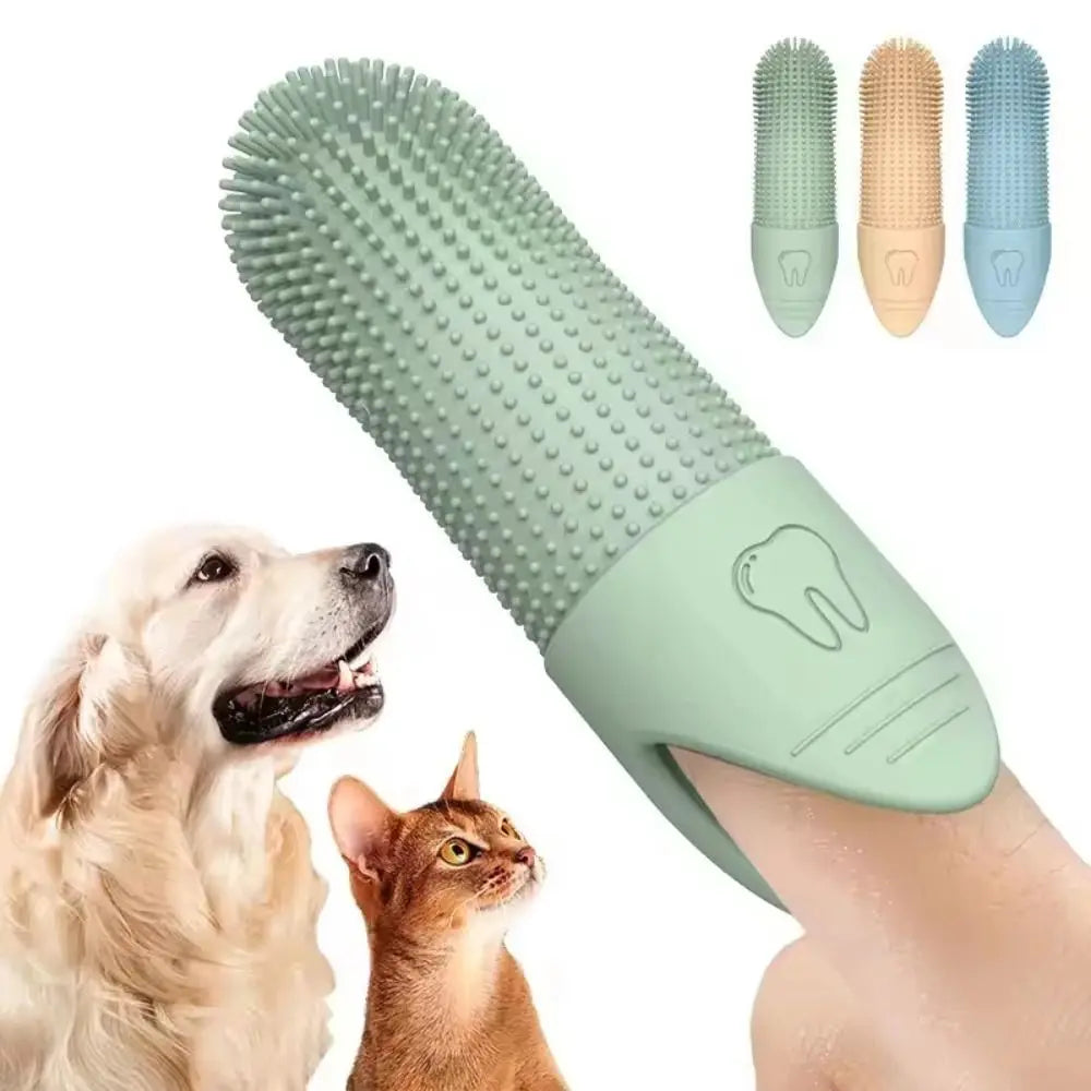 Silicone Pet Finger Toothbrush For Dogs And Cats Dental Care