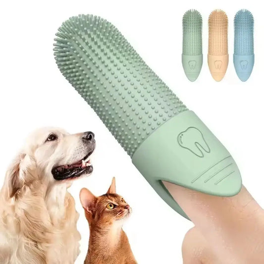 Silicone Pet Finger Toothbrush For Dogs And Cats Dental Care