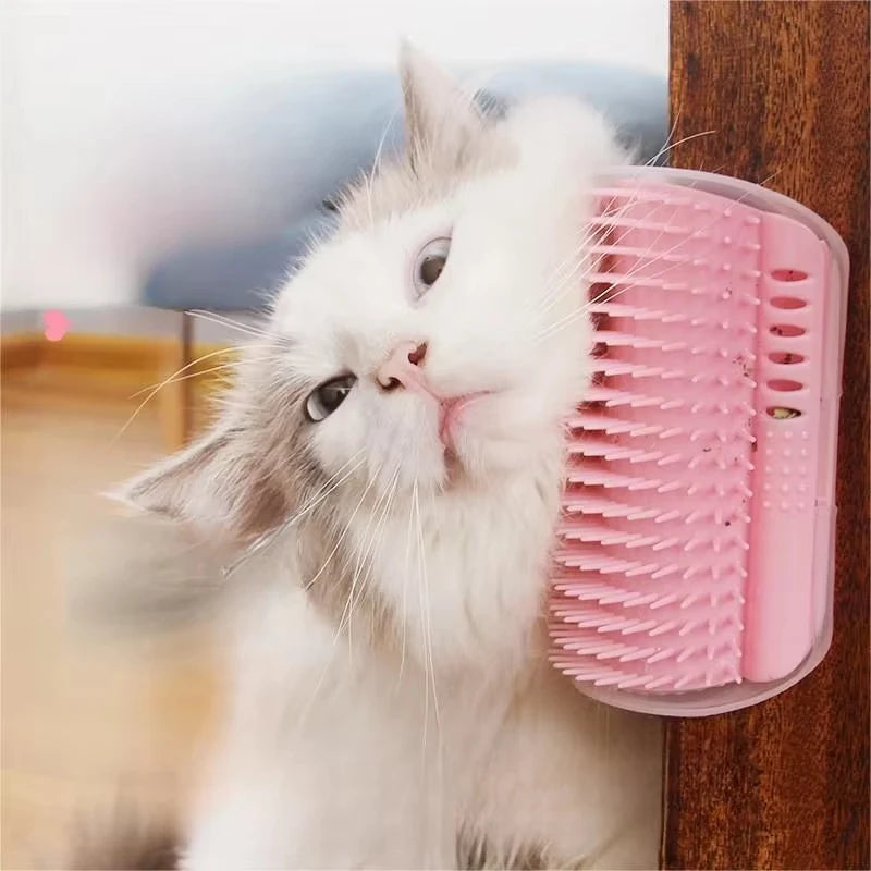Cat Scratcher Massage Comb With Catnip For Deshedding And Grooming