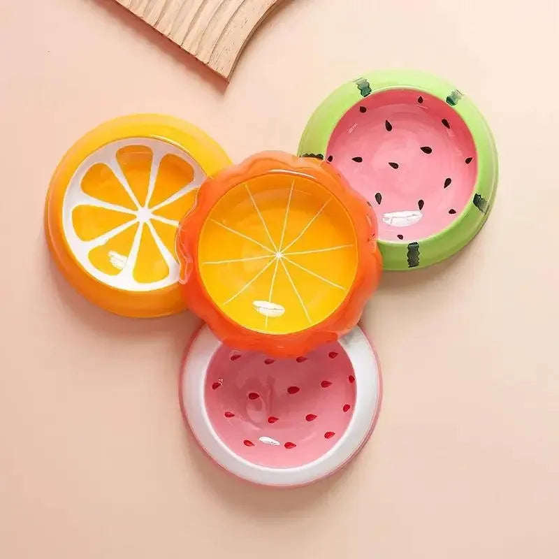 Watermelon Strawberry Shaped Slow Feeder Bowl For Cats And Dogs