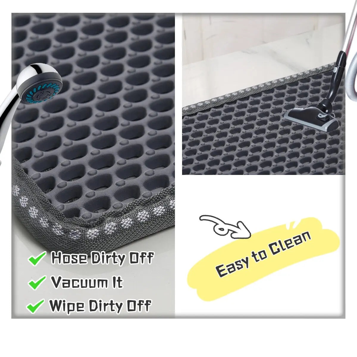 Double Layer Cat Litter Mat With Waterproof Urine Proof Design