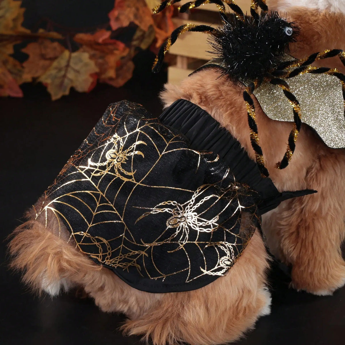 Adjustable Halloween Spider Costume for Dogs Funny Pet Party Outfit