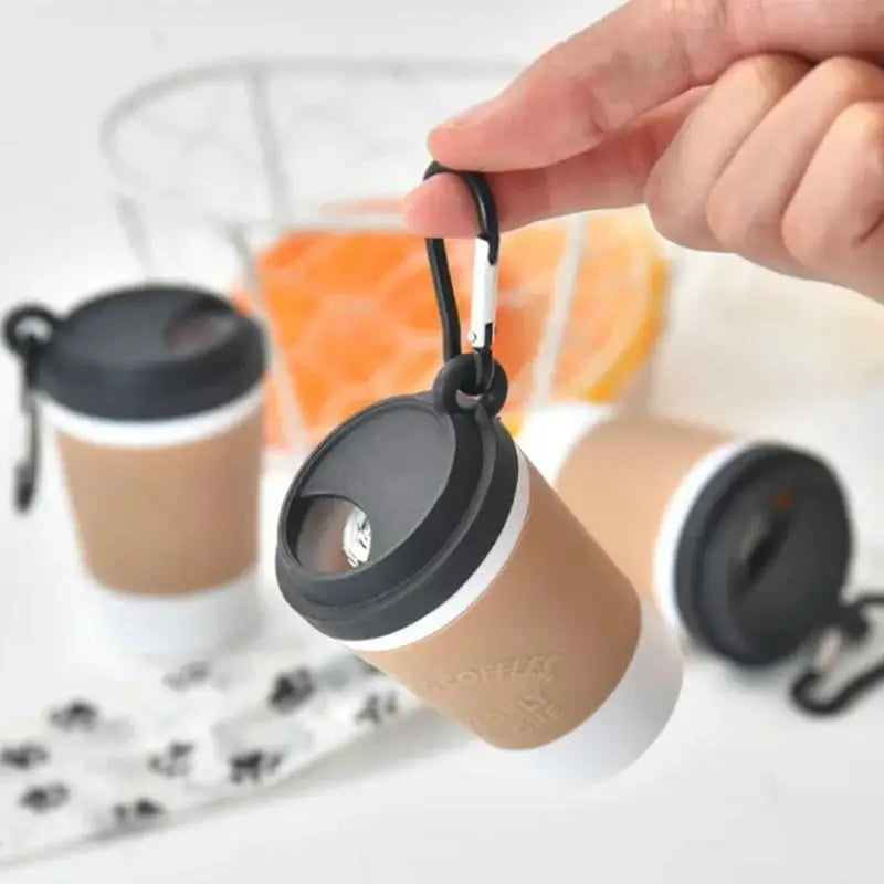 Portable Coffee Cup Design Pet Poop Bag Dispenser Dog Walking