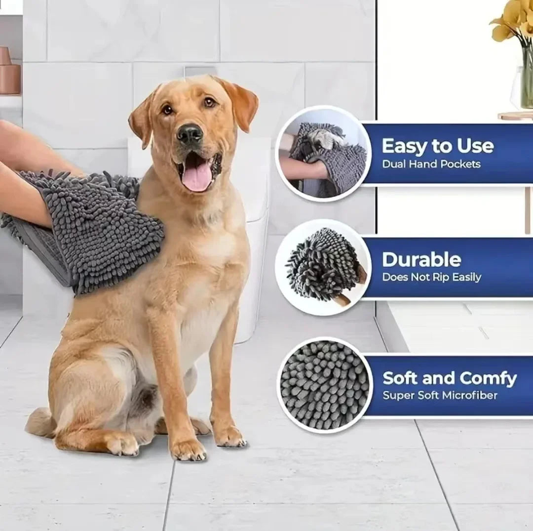 Super Absorbent Quick Dry Bath Towel for Dogs and Cats