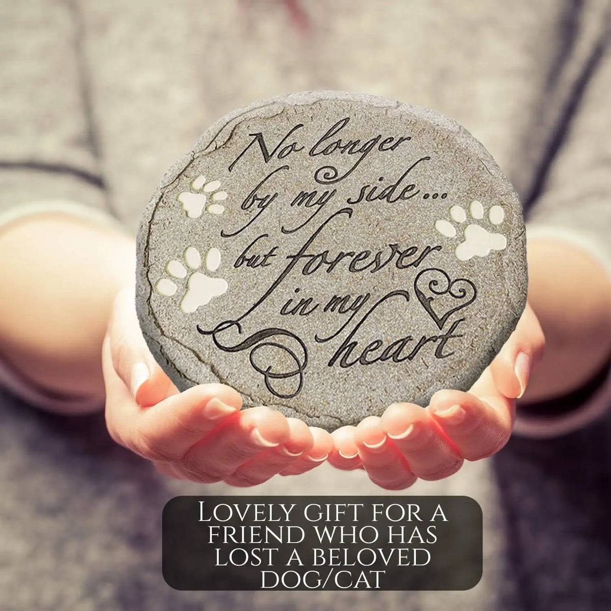 Pet Memorial Stone For Cats And Dogs Weatherproof Remembrance