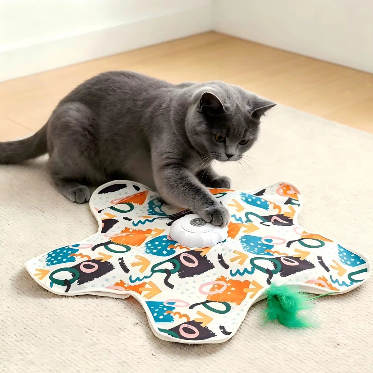 Petavel Automatic Interactive Moving Feather Cat Toy