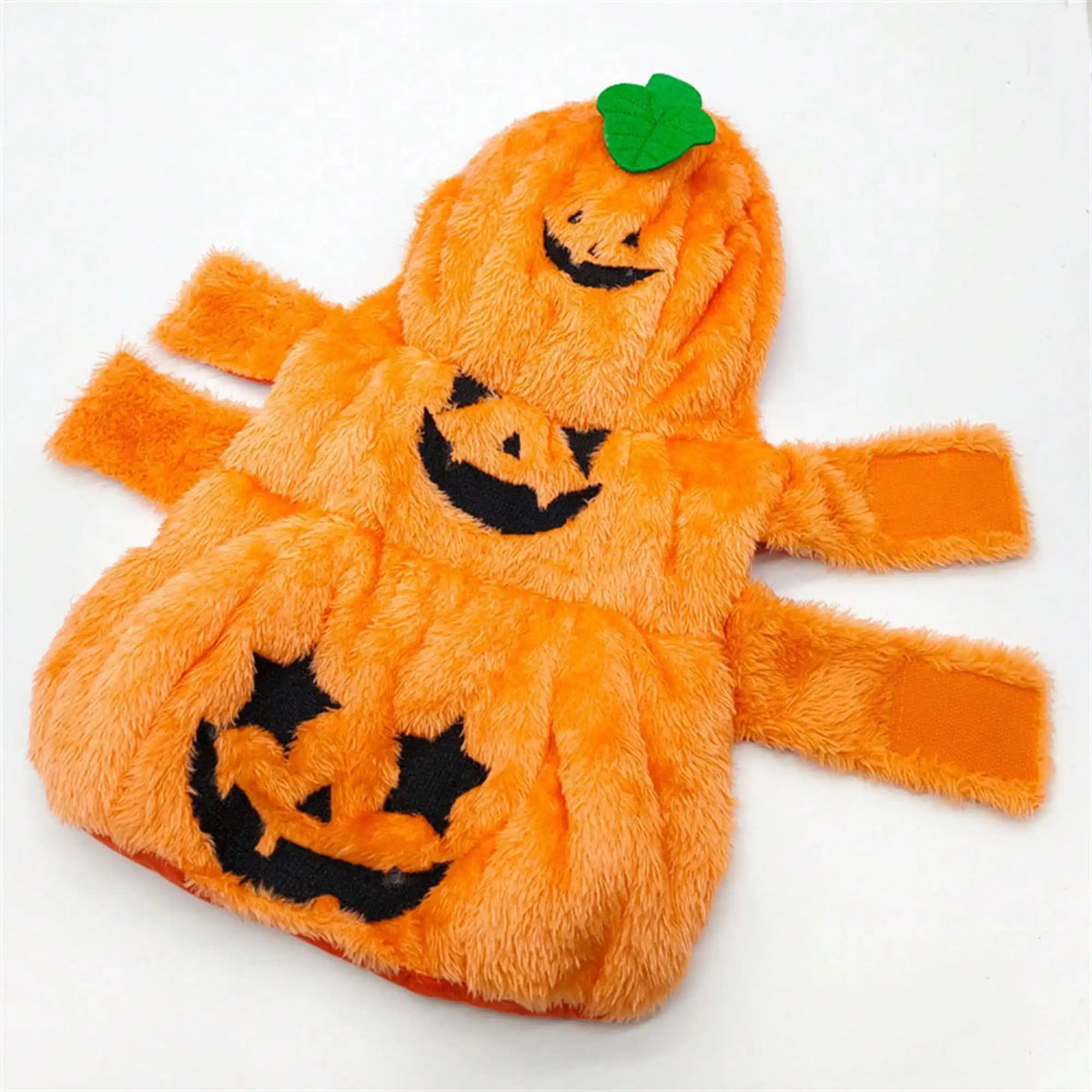 Halloween Pumpkin Dog Costume Warm Fleece Pet Hoodie for Cosplay