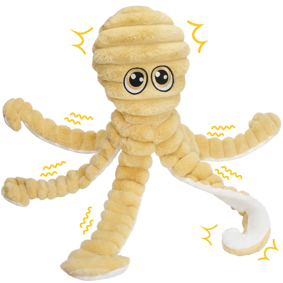 Octopus Plush Dog Toy With Squeaker For Chewing And Play