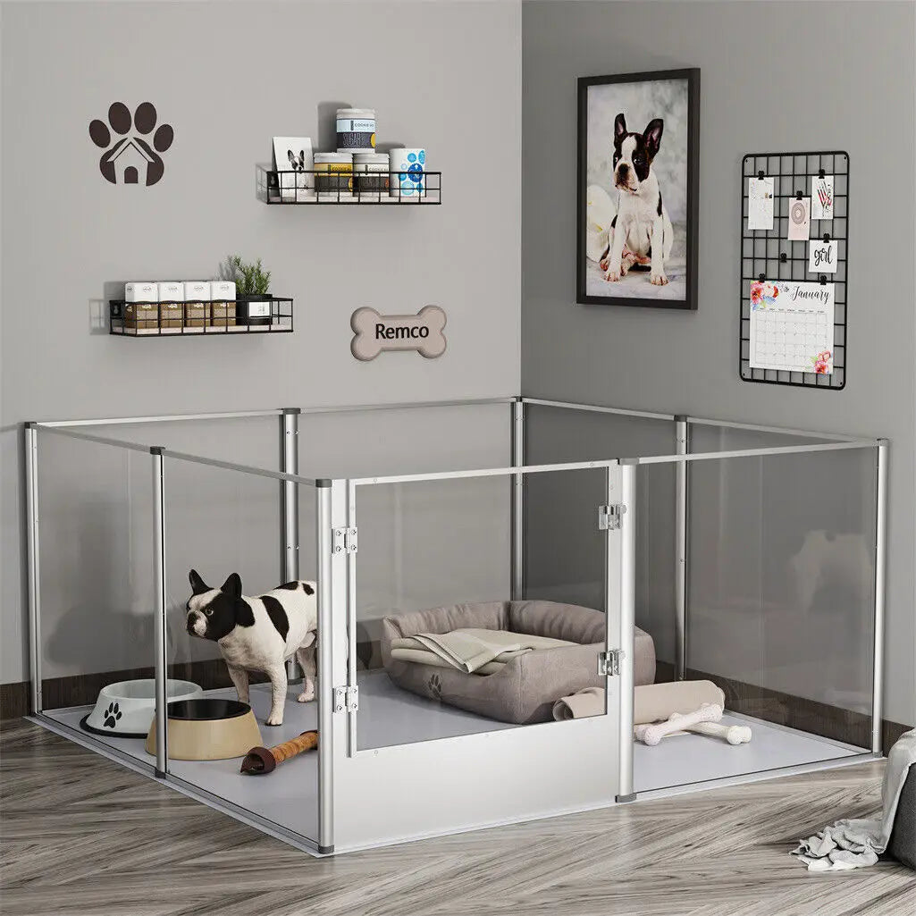 Bingopaw Acrylic Dog Whelping Pen With Waterproof Pad