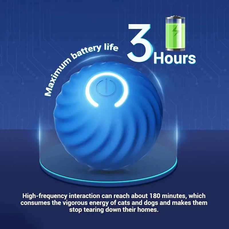 Automatic Moving Bouncing Ball Interactive USB Dog Toy For Puppies