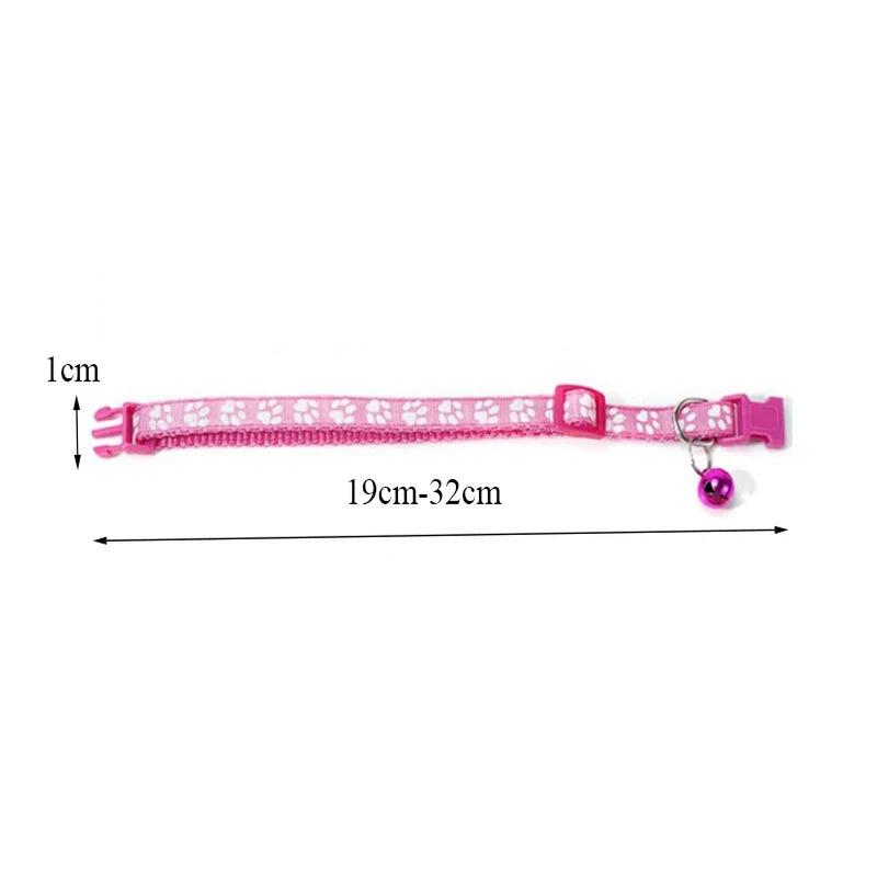 Adjustable Cat Collar With Bells And Ribbon For Cats