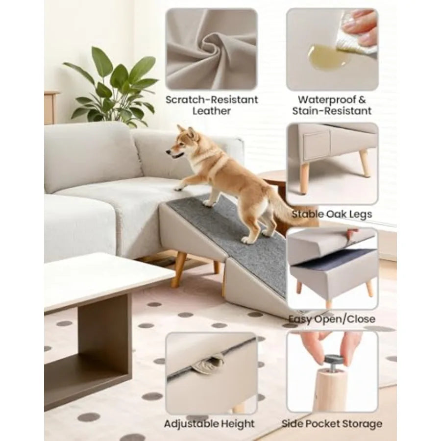 SHXI Dog Door Convertible Pet Ramp and Stairs for Pets