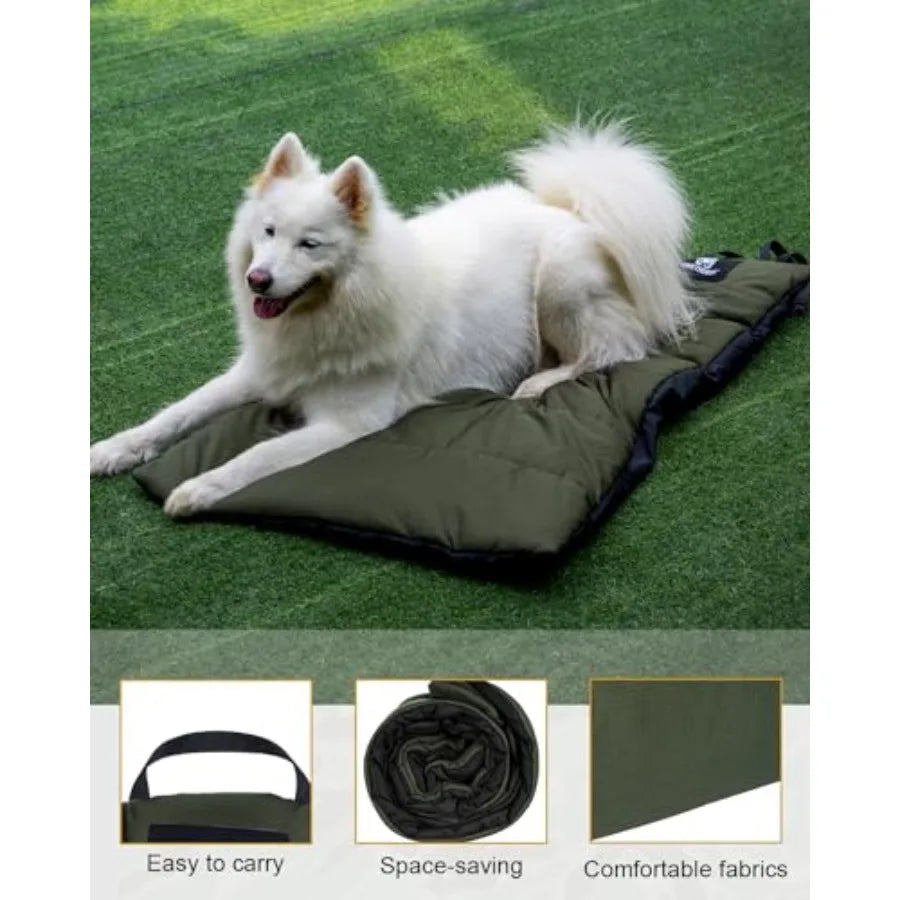 Water Resistant Leather Dog Bed With Anti Slip Washable Cover