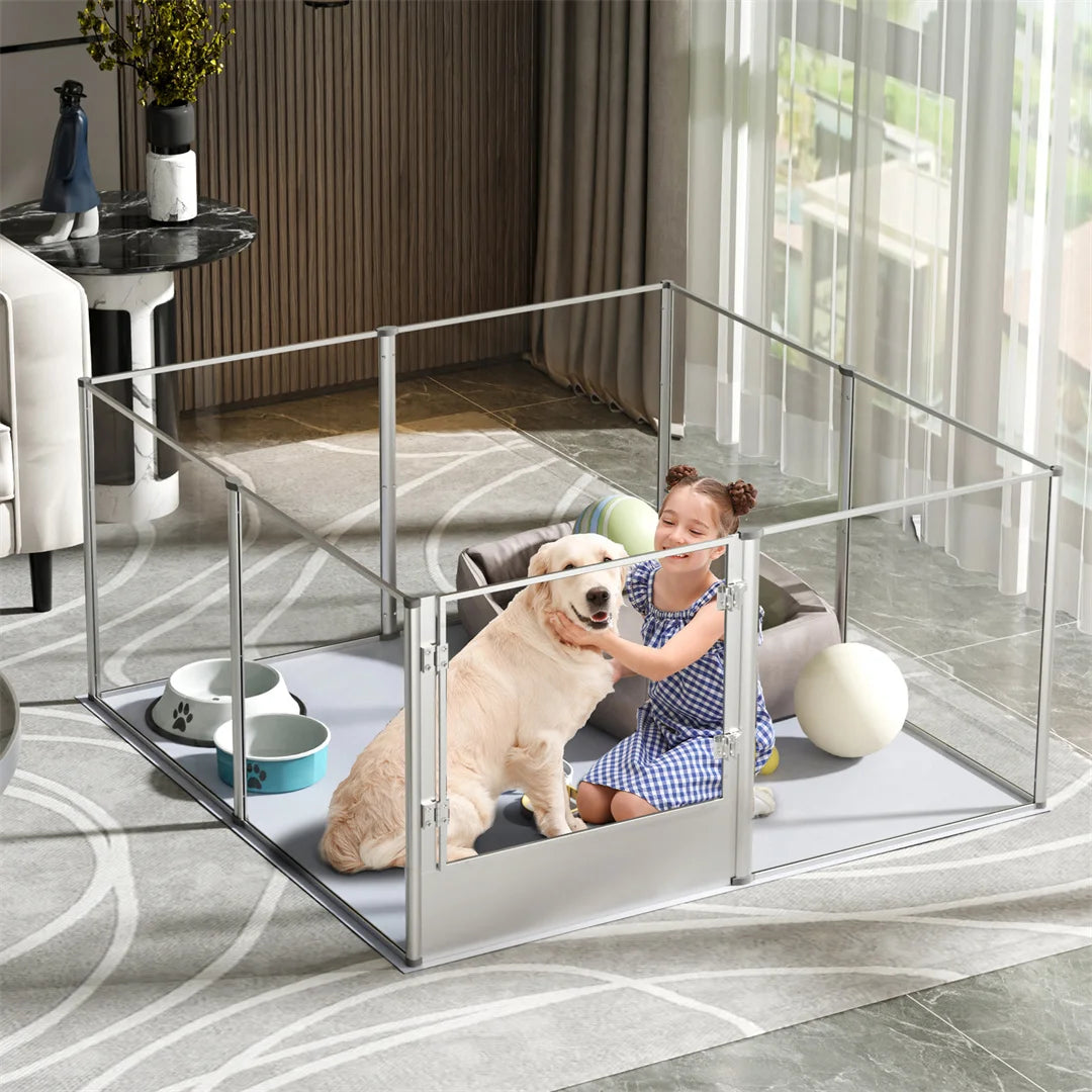 Bingopaw Acrylic Dog Whelping Pen With Waterproof Pad