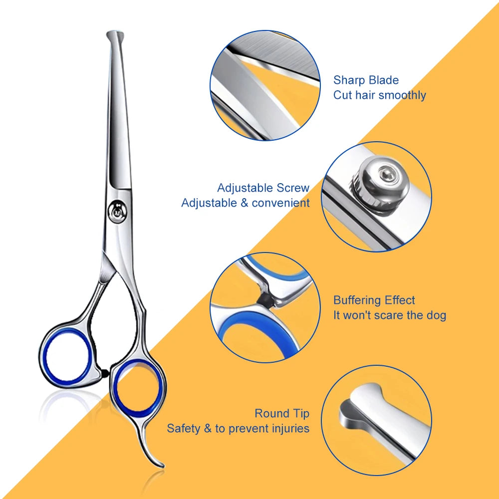 Professional Titanium Coated Stainless Steel Dog Grooming Scissors
