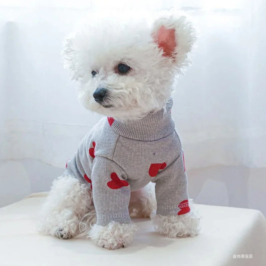 Love Printed Small Dog And Cat Shirt For Every Season