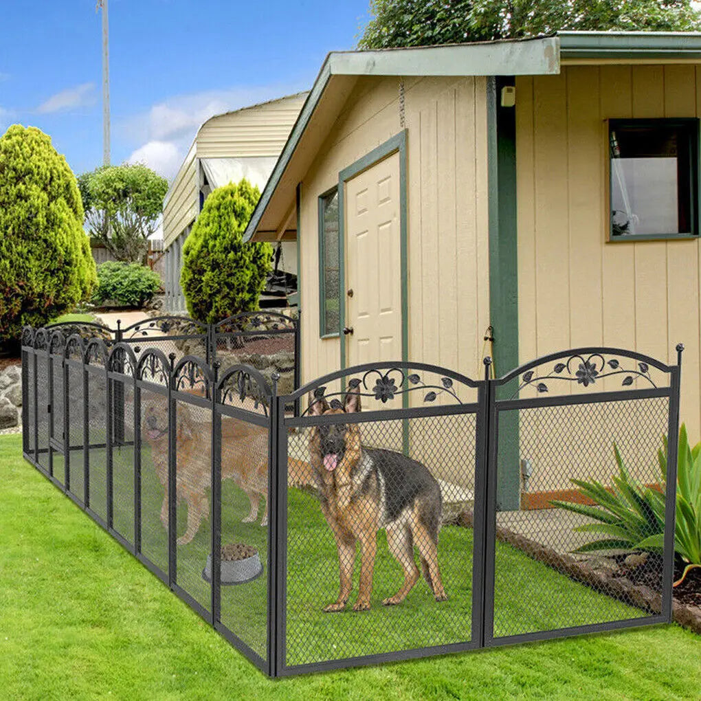 Bingopaw 8 Panel Metal Dog Playpen Heavy Duty Foldable Exercise Fence