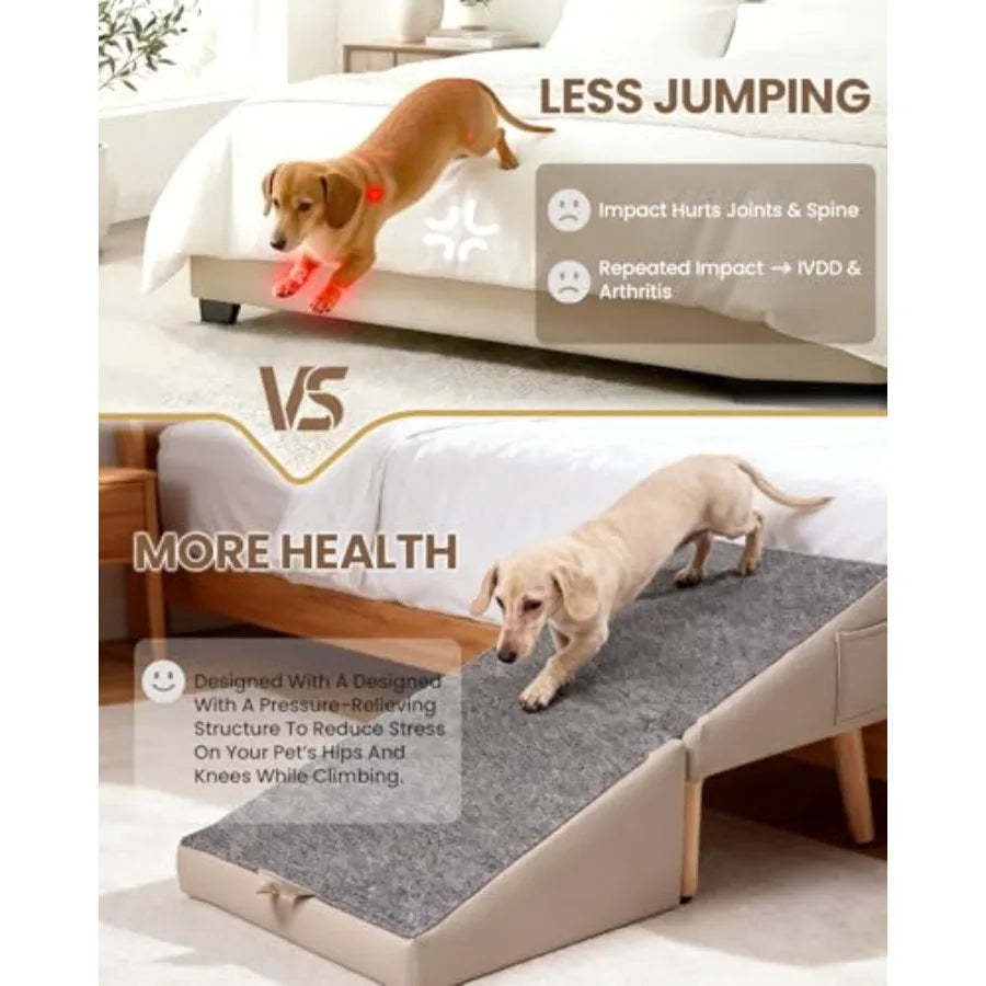 SHXI Dog Door Convertible Pet Ramp and Stairs for Pets