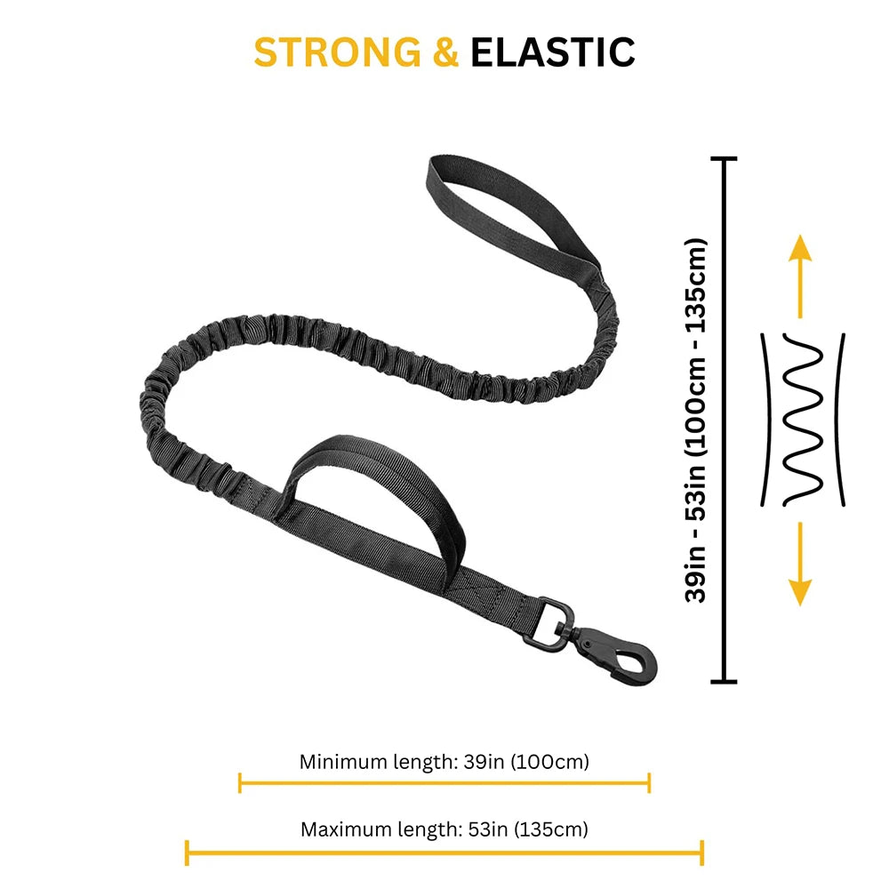Petravel Padded Military Dog Harness Leash Set With Handle