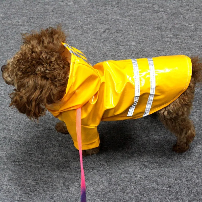 Reflective Waterproof Pu Raincoat For Dogs And Cats