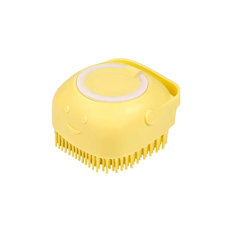 Soft Silicone Dog And Cat Bathing Brush With Shampoo Dispenser