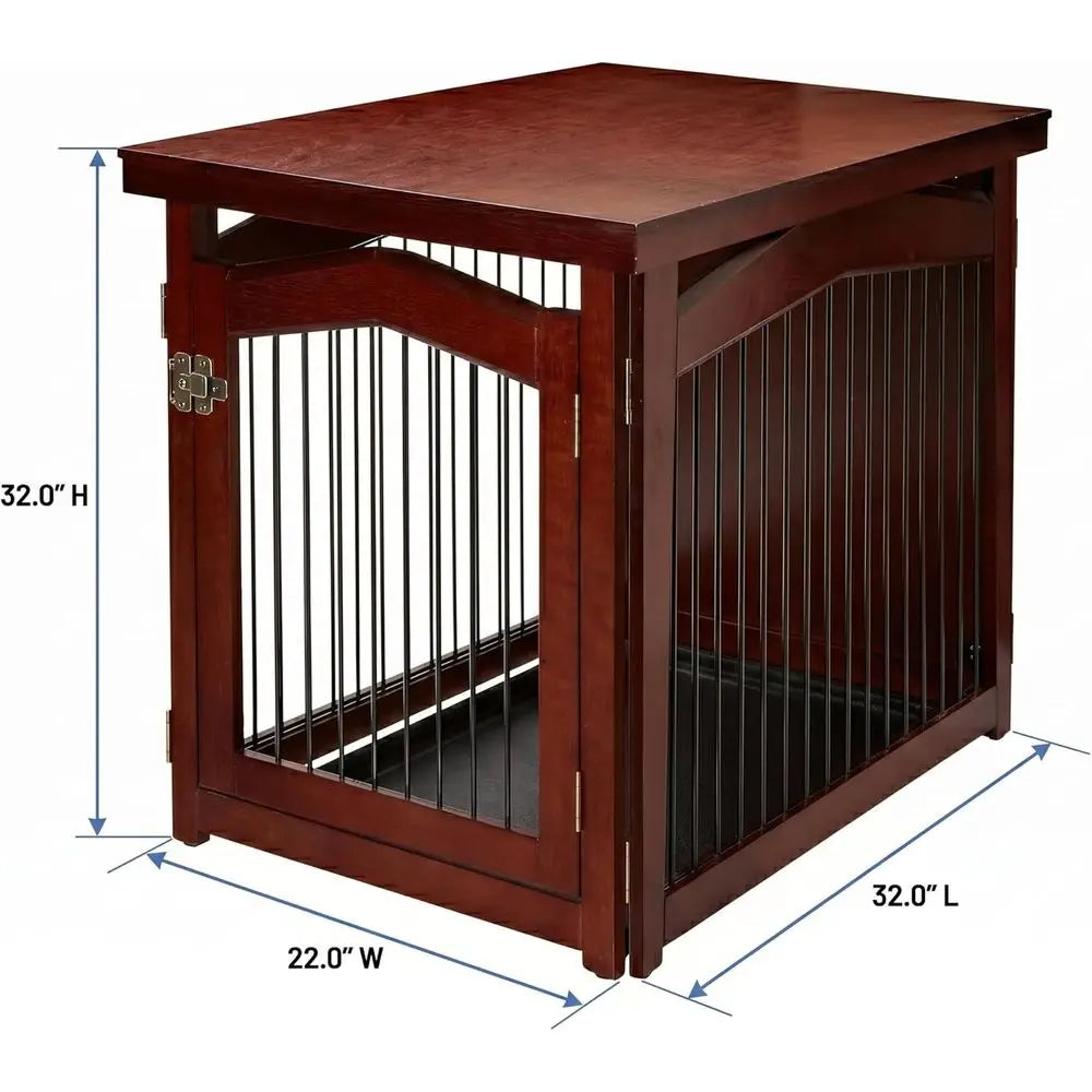 Adjustable Convertible Pet Crate And Secure Walk Through Gate