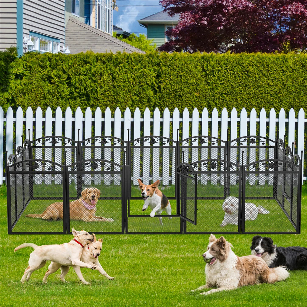 Bingopaw 8 Panel Metal Dog Playpen Heavy Duty Foldable Exercise Fence